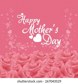 Happy mothers day card design, vector illustration.