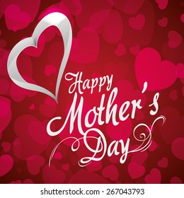 Happy mothers day card design, vector illustration.