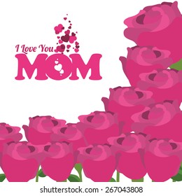 Happy mothers day card design, vector illustration.