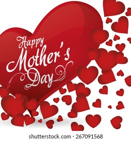 Happy mothers day card design, vector illustration.