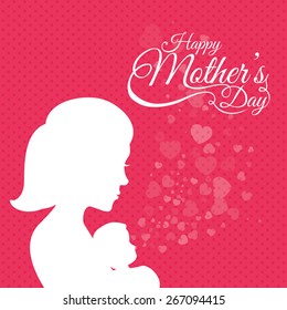 Happy mothers day card design, vector illustration.