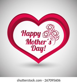 Happy mothers day card design, vector illustration.