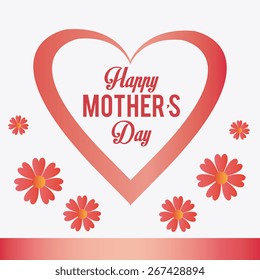 Happy mothers day card design, vector illustration.