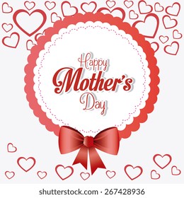 Happy mothers day card design, vector illustration.
