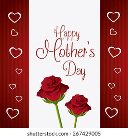 Happy mothers day card design, vector illustration.