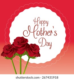 Happy mothers day card design, vector illustration.