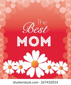 Happy mothers day card design, vector illustration.