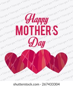 Happy mothers day card design, vector illustration.