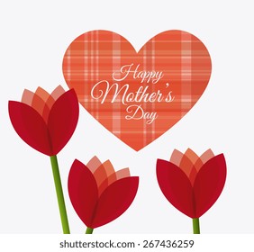 Happy mothers day card design, vector illustration.