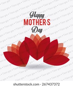 Happy mothers day card design, vector illustration.