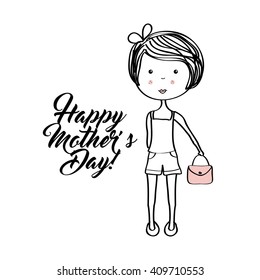 happy mothers day card design 