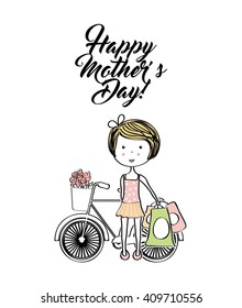 happy mothers day card design 