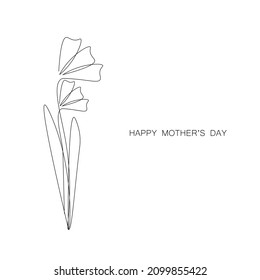 Happy mothers day card flower design vector illustration