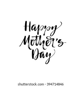 Happy Mother's day card  Hand drawn lettering  Modern calligraphy  Ink illustration  Happy Mother's Day typographical background  Vector illustration  Mother's day lettering for your design 