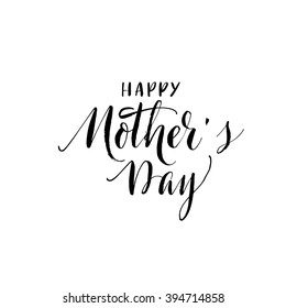 Happy Mothers Day card  Hand drawn typographic background  Ink illustration  Modern brush calligraphy  Hand drawn vector art  Happy Mothers Day lettering 