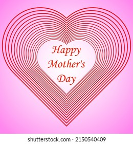 happy mother's day card with heart tunnel
