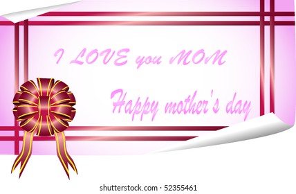 Happy mother's day card. Illustration. Vector