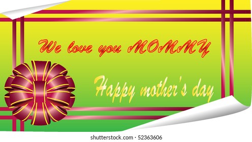 Happy mother's day card. Illustration. Vector