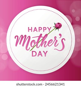 happy mother's day card illustrator template 