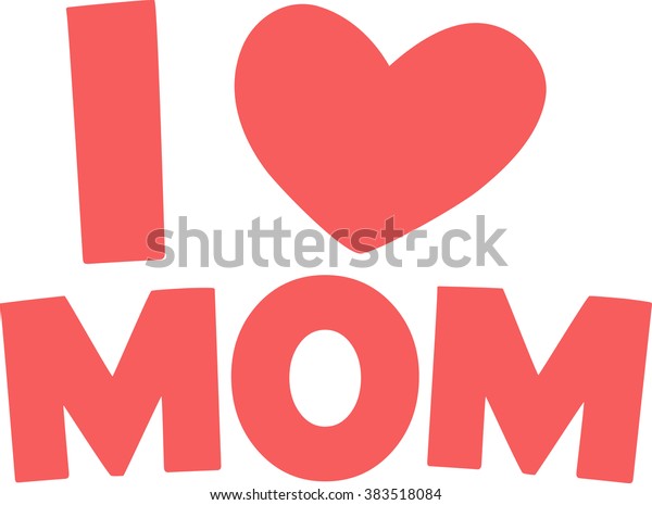Frohliche Muttertagskarte Einzeln Ich Liebe Dich Mama Stock Vektorgrafik Lizenzfrei