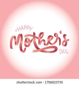 Happy mothers day card with lettering - Vector illustration
