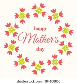Happy Mother's day card. Mother's day lettering calligraphy. Mother day. Vector illustration. Greeting card. Background for your love. Happy Mother's Day Vector Lettering