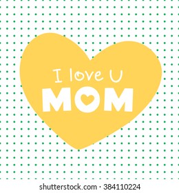 Happy Mother's day card. Mother's day lettering calligraphy. Mother day. Vector illustration. Greeting card. Background for your love. Happy Mother's Day Vector Lettering