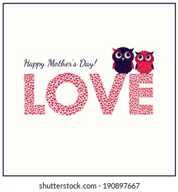 Happy mother's day card, love mom