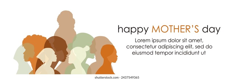 Happy Mother's Day card. Modern color design.