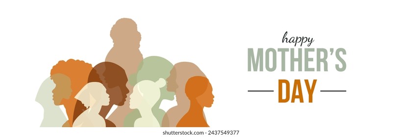 Happy Mother's Day card. Modern color design.
