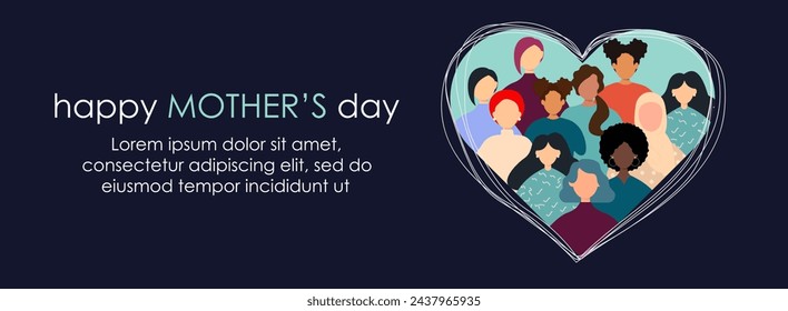 Happy Mother's Day card. Modern color design.