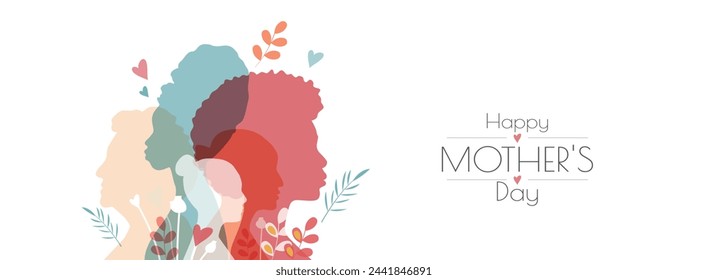 Happy Mother's Day card. Modern color design.