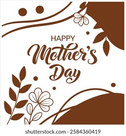 Happy Mothers day card with modern calligraphy