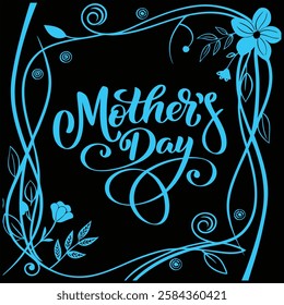 Happy Mothers day card with modern calligraphy