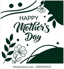 Happy Mothers day card with modern calligraphy