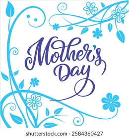 Happy Mothers day card with modern calligraphy