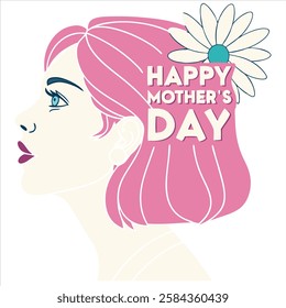 Happy Mothers day card with modern calligraphy