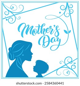 Happy Mothers day card with modern calligraphy