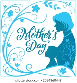 Happy Mothers day card with modern calligraphy