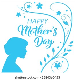 Happy Mothers day card with modern calligraphy