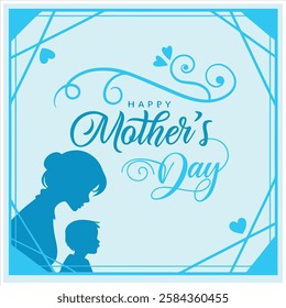 Happy Mothers day card with modern calligraphy
