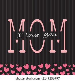 Happy mother's day card with mom lettering