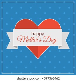 Happy Mothers Day! card. Retro vector illustration for Mothers Day. Mothers Day background, gift card, poster, design, graphics in trendy style.