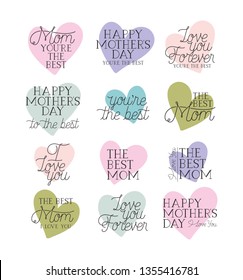 happy mothers day card set calligraphy messages