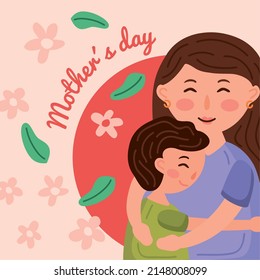 happy mothers day card with son - Shutterstock ID 2148008099