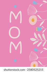 Happy Mother's Day Card. Template for ads, branding, banner, cover, label, poster print