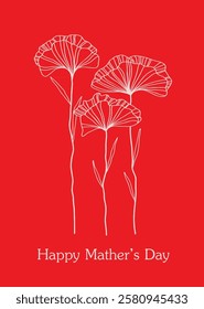 Happy Mother's Day Card. Template for ads, branding, banner, cover, label, poster print
