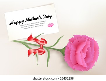 Happy Mother's Day card template,vector