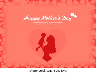 Happy mother's day card template.vector