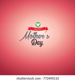 Happy Mother's Day card, typography poster with modern calligraphy. Retro vintage style. Vector Illustration